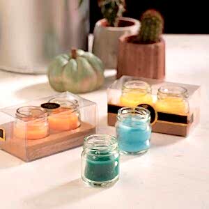 Minik Mumlar ile Büyük Gülümsemeler <br> İkili Kavanoz Mumlar