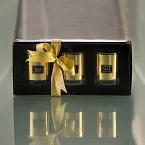 Altın Işıltısı Yanıbaşınızda <br> 3'lü Mini Altın Bardak Mum